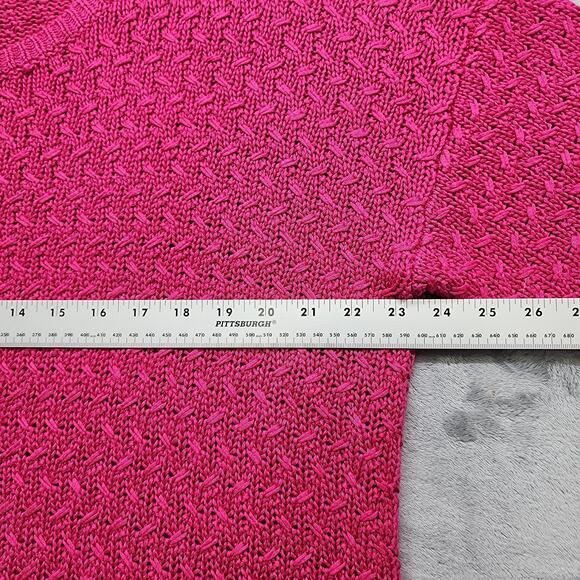 Coldwater Creek Sweater Womens 1X/18 Pink Scoop Neck Short Sleeve Summer Acrylic - Picture 6 of 8